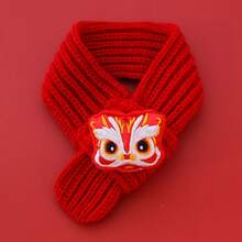 Knitted Warm Pet New Year Scarf Festive Spring Festival Neck Warmer Photo Lucky Fortune Dog New Year Supplies - Longevity Lock - View 11