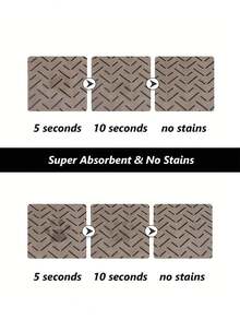 1pc Quick-Dry Diatom Mud Pet Feeding Mat -Splash-ProofAbsorbent, Easy To Clean, Suitable For Dogs And Cats, HerringbonePattern With Paw Print Design, Washable Pet Feeding Mat