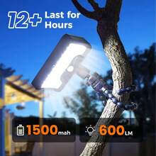 Motion Sensor Outdoor Lights With Flexible Octopus Tripod 600LM Solar Sercurity Lights Waterproof, Dual Charging Solar Ourdoor Light For Camping,Fence, Patio - White - View 4