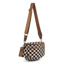 GAINSNS Ladies' Saddle Bag Checked Pattern Crossbody Bag For Women Girls Sling Bag With Adjustable Strap And Coin Purse Stylish Urban Minimalist Commuting Lightweight Single Shoulder Women's Bag - Nhiều màu - Xem 5