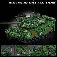 1 件 500+ 片拼装积木模型，赛车系列坦克仿真模型摆件收藏道具