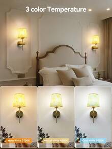 Lampe murale à piles, lampe murale sans fil avec luminosité réglable, ampoule détachable et rechargeable avec télécommande, lampe murale 15 couleurs pour chambre à coucher, salon, couloir