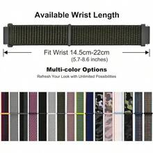 Correa de Reloj de Nylon Ajustable de 18mm, Correa Deportiva de Liberación Rápida (Negra) - Verde militar - Ver 6