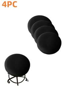 Round Bar Stool Seat Covers Washable Stool Cushion Slipcover Elastic Bar Chair Covers Bar Stool Covers Round, High Elastic Circle Stool Cover, Soft & Easy To Clean Chair Seat Slipcover - Multicolor - View 22