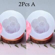 1/2 piezas Molde de silicona con forma de flor, molde con diseño de pétalos intrincados de amapola blanca para creaciones florales impresionantes, apto para jabón hecho a mano, velas aromáticas, cera de aromaterapia, yeso, gota de pegamento, joyería, piedra difusora de aroma para automóvil, resina y arcilla polimérica, fácil de soltar, suministros para hacer regalos para bodas, graduaciones, cumpleaños, fiestas y decoración del hogar