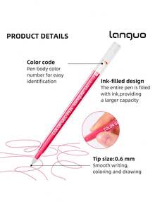 Languo 168pcs Storage Bag Notebook Pen Set,Highly Attractive Note Pen,For Drawing And Graffiti Notebook Writing Marker Pen Strong Coverage Even,Large Storage Capacity,Ink Discharge,Art Supplies Marker For Writing Notes [For Professional Art Painting Purposes] Suitable For Daily Gifts School Supplies,Back To School - Sets - View 4