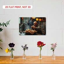 1PCS Vintage Metal Tin Sign, 8x12 Inch 2D Flat, Steaming Bread Image, Perfect For Home, Kitchen, Bar, Cafe, Restaurant, And Outdoor Decoration. - 銀色 - 查看 5