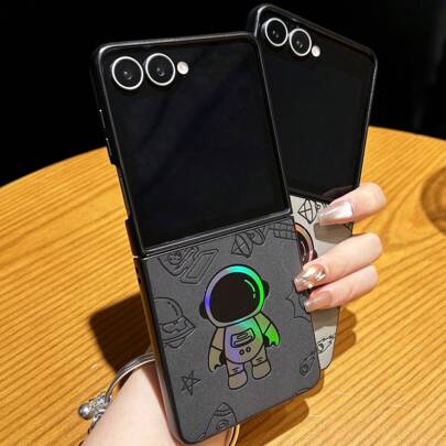 1pc Fashionable Casual Astronaut Foldable Phone Case Suitable For Samsung Galaxy Z Fold 7 Galaxy Z Flip 7 Galaxy Z Flip 6 Galaxy Z Flip 5 Galaxy