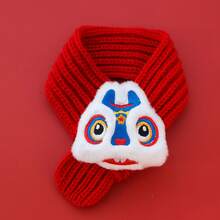 Knitted Warm Pet New Year Scarf Festive Spring Festival Neck Warmer Photo Lucky Fortune Dog New Year Supplies - Longevity Lock - View 28