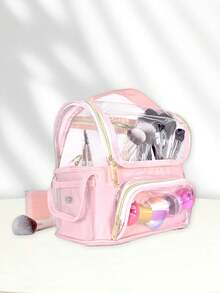 Bolso Cosmetiquero Bolso de Maquillaje PVC Transparente Impermeable de Gran Capacidad