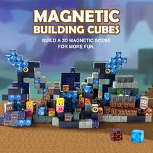 100PCS Magnetic Building Blocks Toy Knight & Dragon Theme DIY Magnet ...