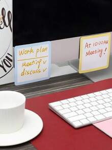 مغناطيسات قابلة للمسح الجاف، 6 حزم من الملاحظات اللاصقة المغناطيسية القابلة لإعادة الاستخدام، ملصقات مغناطيسية قابلة للمسح الجاف ملونة، ملصقات مسح جاف بحجم 4 * 4 بوصة مع قلم تحديد للسبورات البيضاء والثلاجات والخزانات وغيرها - مثالية للمكتب والفصل الدراسي والتذكيرات المنزلية - متعدد الألوان - مشاهدة 2