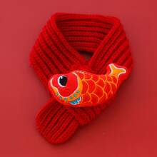 Knitted Warm Pet New Year Scarf Festive Spring Festival Neck Warmer Photo Lucky Fortune Dog New Year Supplies - Longevity Lock - View 27