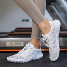 Lace-Up Fitness Gym Outdoor Women's Casual Sports Shoes, Comfortable Low-Top Walking Shoes, Casual Running Shoes, Mesh Hollow Breathable Unisex Sneakers