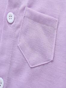 KIMOCAT Baby Langarm Bodysuit in Unifarbe, Frühling/Herbst