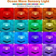 3D Water Ripple Aurora Ceiling Projector Light, 16 Color Gradient LED Night Light, USB Power Supply With Remote Control, Suitable For Student Dormitory, Bedroom, Office, Bar And Restaurant Atmosphere, Home Party Decoration, Christmas Gifts, Halloween, Thanksgiving - 彩色 - 查看 6