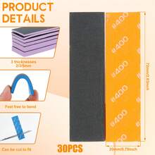 30 Pcs Sanding Sponge Soft Sanding Sponge Set Sturdy Sanding Sponge Kit Practical Sanding Stick Cuttable Sandpaper Sponge With Storage Box For Curved Surface Sanding