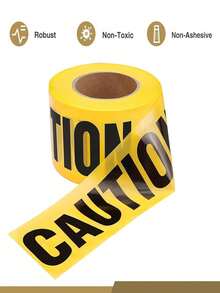 Decoraciones de Halloween, Cinta de precaución de 3 pulgadas x 90 pies, decoraciones de fiesta de Halloween para interiores para casas embrujadas, fiestas, puertas, áreas de peligro (3 piezas)