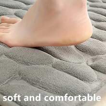 Memory Foam Bathroom Mat, Pebble Bathroom Rug, Super Absorbent Bathroom Mat For Bathroom, Toilet Mat Home Bathroom Decorative Rug. (1 Pc) Bathroom Accessories Back To School Fall Decor