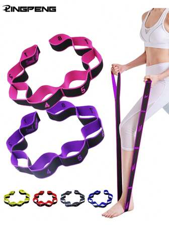 1 Peça Faixa de Resistência de Ioga, Faixa de Resistência de Ginástica Profissional, Faixa de Resistência de Fitness, Adequada para Faixa de Alongamento de Ioga, Ballet, Banda Elástica de Dança em Forma de 8, Expansor Digital, Pilates, Ginástica e Banda Elástica de Dança