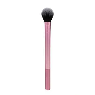 Real Techniques Makeup Setting Brush, For Setting Powder, Loose Powder, & Pressed Powder, Face Makeup Brush, 402 Brush, Sheer Coverage For Highlighter, Synthetic & Cruelty-Free Bristles, Pack Of 1
