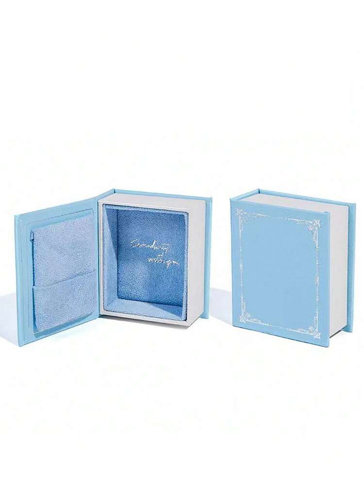 1个迷你书型戒指盒，可爱情侣首饰礼盒，适用于求婚、婚礼、情人节、旅行、居家办公，便携式首饰收纳盒，返校季必备，房间装饰 - 彩色 - 查看 10