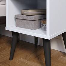 Small Retro Bookshelf Bedside Table Various Colors Charm - Blanco - Ver 4