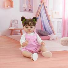 55cm Planted Hair Simulation Doll 22inch Fully Vinyl Washable Reborn Dolls Dress Up Games Accompanying Toys New Year Gifts