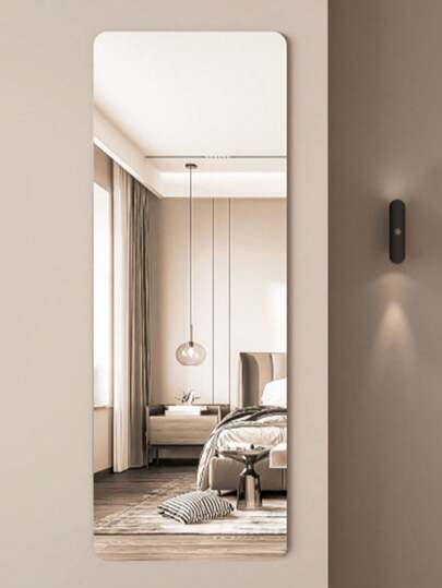 1pc DIY Acrylic Mirror, [Product Size Is Marked In The Image, Please Confirm ], Bathroom Unbreakable, Self Adhesive, No Installation Required. Wand Square Round Heart Shaped Waterproof Material, Stick Paste, Bedroom, Bathroom, Office, Indoor Outdoor Walls. view 3