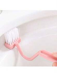 1pc V - Shaped Toilet Brush With Long - Lasting Bristles - Effortless Cleaning For Every Corner,With Comfort Grip HandleBathroom Decor Fall Decor - Multicolor - View 11