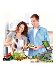 1 Vegetable Onion Chopper, Multifunctional Cutting Machine, Ingredient Processing Tool, Onion Chopper With Drain Basket, Carrot Garlic Chopper With Container, Kitchen Tools, Kitchen Accessories, Suitable For Home/Restaurant To Quickly