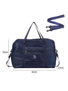 L 尺寸登机包 42x32x17 瑞安航空可折叠旅行行李袋随身行李小型座椅下轻便手提行李箱手提包旅行必需品假期行李箱旅行包女士 - 藍色 - 查看 6