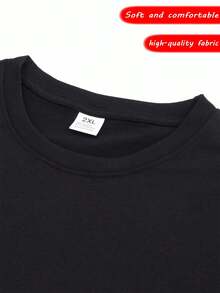 Men's Wolfgang Petry Graphic Tee - Soft Breathable Cotton Crew Neck T-Shirt, Classic Fit Everyday Casual Shirt Concerts, Outings & Casual Attire - Machine Washable Streetwear Top, Weekend Attire, Bold Print Design, Comfortable Material, Short Sleeve Tshirt, Urban Style - 黑色 - 查看 5