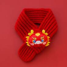 Knitted Warm Pet New Year Scarf Festive Spring Festival Neck Warmer Photo Lucky Fortune Dog New Year Supplies - Longevity Lock - View 31