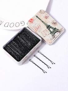 100 pezzi Fermagli per capelli da donna, base per onde, fermagli classici neri dritti, adatti per uso quotidiano, mollette per capelli, accessori per capelli