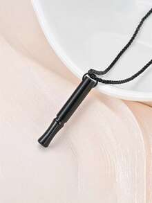 不锈钢缓解焦虑项链，用于缓解压力，冥想呼吸魅力项链，适用于电子烟或戒烟疗法，是送给男士和女士的完美礼物，男女通用的派对配饰，不含填充物 - 彩色 - 查看 3