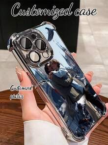 1 ốp lưng điện thoại in ảnh đôi theo yêu cầu, khung bạc, thiết kế chống rơi vỡ bằng túi khí, in UV độ phân giải cao, đáp ứng nhu cầu cá nhân hóa, tương thích với Apple 17 ProMax/16 ProMax/16 Pro/16 Plus/16/16E/15 ProMax/15 Pro/15/14 ProMax/14 Pro/14/11/11 ProMax/12/12 Pro/12 ProMax/13 ProMax/13 Pro/13, tương thích với Redmi, phiên bản quốc tế, không phải phiên bản nội địa. - Bạc - Xem 2