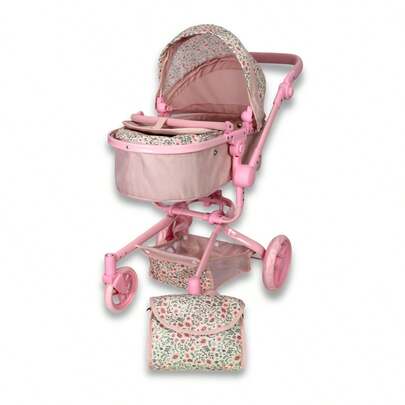 Carriola de Juguete para Muñecas New Noni Modelo IS-9695 Cochecito Moderno y Plegable para Niñas Juego de Simulación y Rol Paseo de Muñecas Ligero y Fácil de Guardar Regalo Perfecto para Niñas