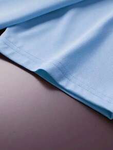 Kit Of 3 Men's Plain T-Shirts Casual Shirt 100% Cotton Versatile Comfortable Sports Unisex Blouse - 淺藍色 - 查看 2