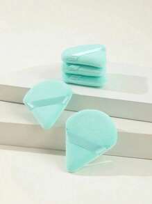 Éponge de maquillage triangulaire verte turquoise réutilisable, outil de maquillage polyvalent pour fond de teint, crème, BB crème, écran solaire, coussin et blush - alternative parfaite aux pinceaux de maquillage, libère vos mains, cadeau de Noël idéal, maquillage, pas cher, décoration de chambre, coiffeuse, voyage, chambre à coucher, accessoires de maquillage, tampon, mélangeur de maquillage, tampon de poudre, éponge de maquillage