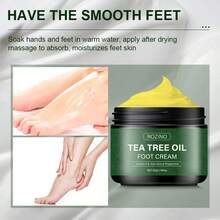 2pcs Tea Tree Oil Foot Cream, Rich In Vitamins E, Aloe Vera & Peppermint, Moisturizes Dry, Rough & Cracked Skin, Softens And Smooths, Long-Lasting Fresh Scent, Formula, Non-Irritating For Men, Women, And Pets, AllseasonsFoot Care | Refreshing Footwear | Nourishing Formula - Nhiều màu - Xem 8