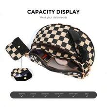 GAINSNS Ladies' Saddle Bag Checked Pattern Crossbody Bag For Women Girls Sling Bag With Adjustable Strap And Coin Purse Stylish Urban Minimalist Commuting Lightweight Single Shoulder Women's Bag - Nhiều màu - Xem 10