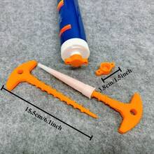 3个玻璃胶密封盖，防止开口管快速干涸，防滴漏填缝枪密封盖，硅胶密封胶盖，密封胶密封盖，硅胶密封胶喷嘴疏通工具，硅胶密封胶枪配件，适用于家居维修、浴室防水，男士工具，水管工必备工具 - 彩色 - 查看 2