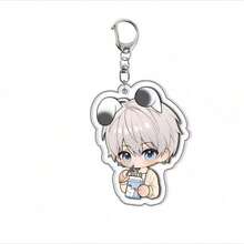 1个卡通爱情与深空亚克力钥匙扣蛋糕系列Sylus Rafayel Xavier Zayne Q版Cosplay钥匙链包挂件礼物 - 彩色 - 查看 6