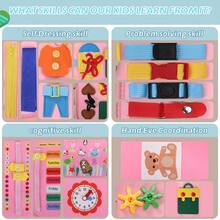Montessori Busy Board Toys, Sensory Board For Toddlers, Travel Felt Busy Book For Airplane Car, Activity Busy Mat For Learning Fine Motor Skills Suits Boys Girls Birthday Gifts - Nhiều màu - Xem 4