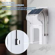 1PC High-Definition Wireless Video Doorbell With Solar Rainproof Cover, Type-C Port, Supports Voice Switching Intercom Function, Easy For Outdoor Installation, Uninterrupted Power Supply, Long Battery Life, Black And White Color Design