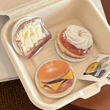 Cute Bread Toast Design Magnetic Magsafe Expandable Desk Phone Stand, Portable Niche Holder Compatible With IPhone, Android Phone, Gift For Birthday, Family, Friends Push-Pull Phone Grip Phone Holder Phone Accessories - Multicolor - View 2