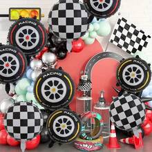 Bóng bay họa tiết lốp xe đen trắng, trang trí tiệc chủ đề xe đua, bóng bay hình lốp xe mô tô địa hình, thích hợp cho tiệc sinh nhật, sự kiện đua xe địa hình, hoàn hảo cho các lễ kỷ niệm theo chủ đề ô tô và tiệc xe go-kart. - Nhiều màu - Xem 4