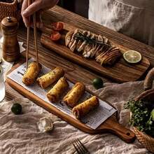 Cutting Board, Wooden Chopping Board, Home Meat Cutting Board, Cheese & Cooked Food Board, Washable Fruit Board, Home & Dorm Vegetable Cutting Board, Kitchen Supplies, Kitchen Gadgets - Brown - View 6