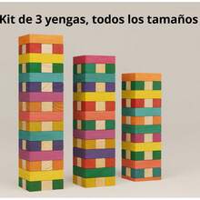 Kit de 3 Jengas de Madera – Mediano, Grande y Jumbo | Juego Educativo y Familiar - Multicolor - Ver 5